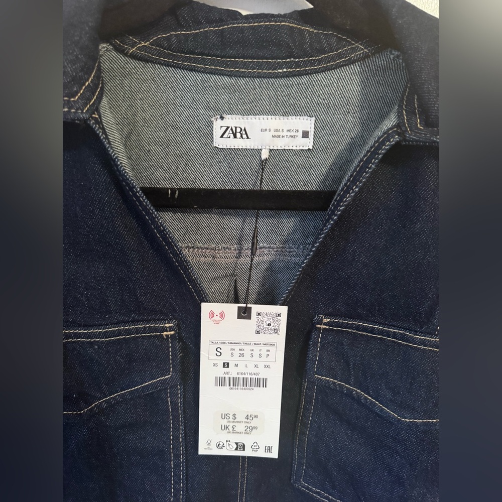 NWT Zara Denim Shirt - Picture 3 of 3